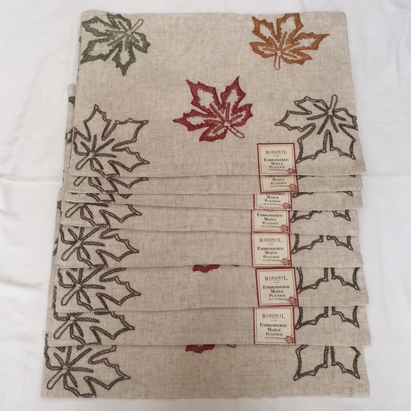Other - Bardwill Maple Embroidered Placemats Set of 8